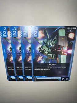 GD01-016 Jegan X4 Playset Gundam Card Game TCG CCG English - Image 5