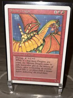 MtG Shivan Dragon - Revised Edition Regular NM Beautiful Clean - Image 1