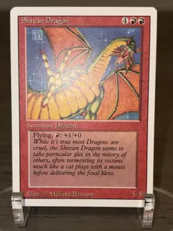 MtG Shivan Dragon - Revised Edition Regular NM Beautiful Clean - Image 3