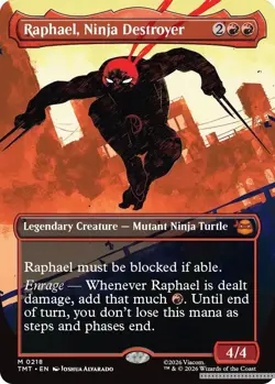 Raphael, Ninja Destroyer (Borderless) [TMT - 218] - NM [Foil] TCG MTG - Image 1