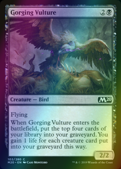 x1 FOIL Gorging Vulture MTG 102/280 M20 M/NM 1x - Image 1
