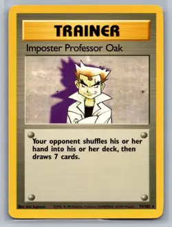 Imposter Professor Oak Base Set #073/102 Rare Pokemon Card - Image 1