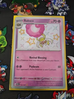 Pokemon TCG - Paldean Fates - Rabsca 163/091 Shiny Holo Rare NM Fresh - Image 1