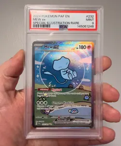 Pokemon Mew ex 232/091 Special Illustration Rare Paldean Fates PSA 9 Bubble Mew - Image 1