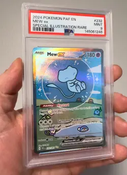 Pokemon Mew ex 232/091 Special Illustration Rare Paldean Fates PSA 9 Bubble Mew - Image 3