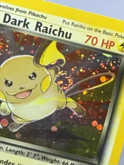 Pokemon Vintage Holo Swirl Secret Rare Dark Raichu 83/82 Team Rocket Wotc 2000 - Image 2