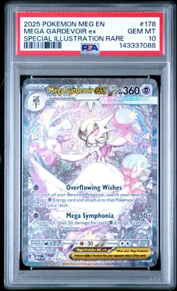 2025 POKEMON MEG EN-MEGA EVOLUTION #178 MEGA GARDEVOIR EX PSA 10 - Image 1