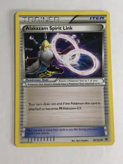 Pokemon TCG Fates Collide Alakazam Spirit Link 90/124 Light Played - Image 1
