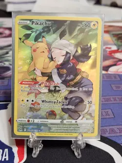 Pokemon Pikachu TG05/TG30 Ultra Rare Full Art Holo Swsh11 Lost Origin - Image 2