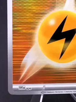 2025 Pokemon Basic Lightning Energy SVE EN 020 Tinsel Holo NM Scarlet & Violet - Image 4