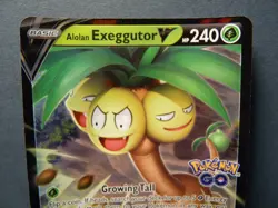 Alolan Exeggutor V SWSH225 Full Art Holo Pokemon Go 2022 - Image 2
