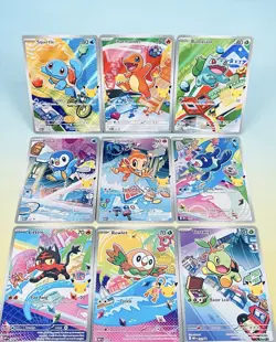 Pokemon Series 1 First Partner Illustration Collection Of 9! (Read Description) - Image 1