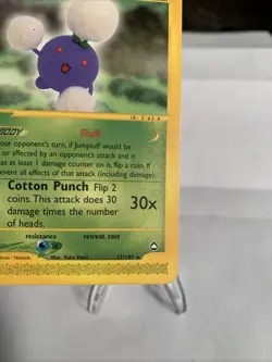 Pokemon TCG Jumpluff 17/147 Aquapolis Rare Non-Holo Card 2002 - Image 4