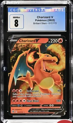 Pokemon TCG Charizard V 017/172 Brilliant Stars CGC 8 NM/Mint 🔥 - Image 1