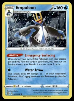 Empoleon - (Cosmos Holo) Rare 037/172 NM Pokemon TCG - Image 1