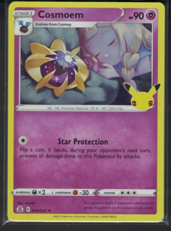 Pokemon Celebrations Cosmoem 14/25 Holo Rare NM - Image 1