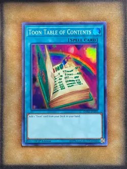 Yugioh Toon Table of Contents DASA-EN043 Super Rare 1st Ed LP - Image 1