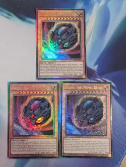 YuGiOh! Nibiru, The Primal Being RA01-EN015 Ultimate Rare x3 PLAYSET 1st Ed - Image 1