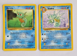 Seadra 42/62 + Horsea 49/62 Pokemon Cards - Fossil Set - Image 1