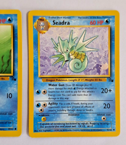Seadra 42/62 + Horsea 49/62 Pokemon Cards - Fossil Set - Image 4