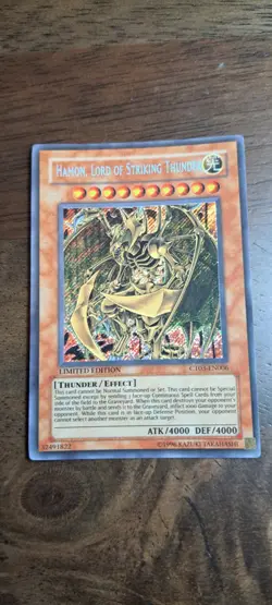 Yu GI OH Hamon Lord Of Striking Thunder Limited Edition CT03-EN006 Tcg Foil Card - Image 1