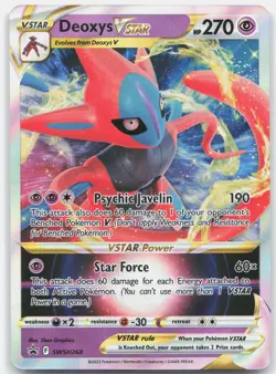 Deoxys VSTAR Promo SWSH: Sword & Shield Promo Cards SWSD Psychic Holofoil SWSH26 - Image 1