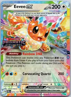 Eevee ex 075/131 Prismatic Evolutions Stamp Promo Misc. Cards & Products NM - Image 1