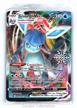 Glaceon VMAX 041/203 - Evolving Skies - Stamped Holiday Pokemon Card - Sealed - Image 1