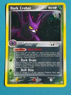 Dark Crobat 3/109 Holo Rare Team Rocket Returns Pokemon Card LP SWIRL - Image 1