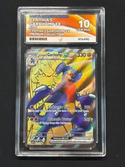 Cynthia’s Garchomp ex SVP 204 Black Star Promo Graded Pokemon TCG Card Ace 10 - Image 1