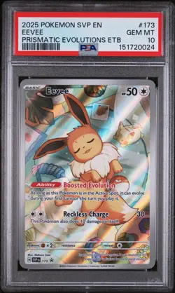 2025 POKEMON SVP EN-SV BLACK STAR PROMO #173 EEVEE PSA 10 - Image 1