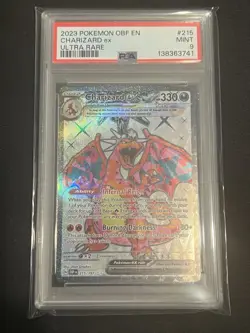 PSA 9 Charizard Ex 215/197 Obsidian Flames - TCG Pokemon Card - Image 1