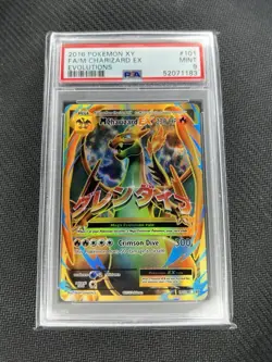 2016 Pokemon XY Evolutions Mega Charizard Ex Full Art 101/108 PSA Mint 9 - Image 1