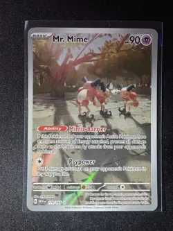 Pokemon TCG Mr. Mime 179/165 Sv: Scarlet & Violet 151 Holo Illustration Rare NM - Image 1