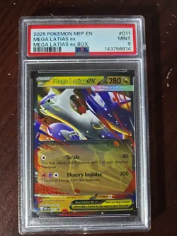 2025 POKEMON MEP EN-ME BLACK STAR PROMO MEGA LATIAS EX BOX MEGA LATIAS EX PSA 9 - Image 1