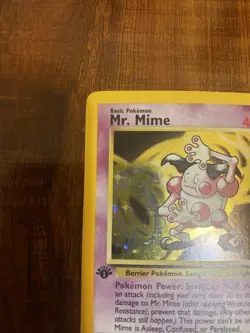 Pokemon Mr. Mime 1st Edition 6/64 1st Edition Holo Rare NM - Image 3