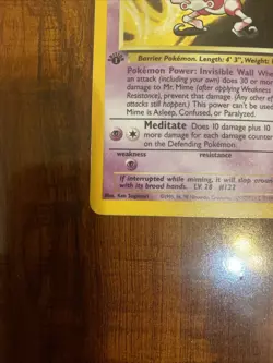 Pokemon Mr. Mime 1st Edition 6/64 1st Edition Holo Rare NM - Image 5