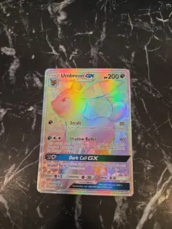 Umbreon GX 154/149 Rainbow Rare 2017 Sun and Moon Pokemon TCG Card NM Near Mint - Image 1