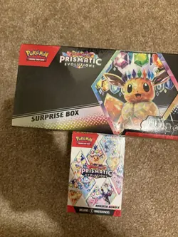Pokemon TCG Prismatic Evolutions Booster Box And Surprise Box Sealed Pair - Image 2
