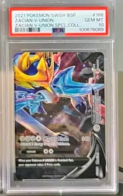ZACIAN V-Union Black Star Promo​ POKEMON Full-Art Holo 2021 Trading Card SWSH166 - Image 1