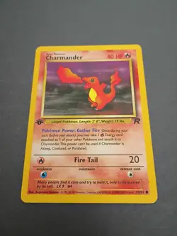Pokemon Team Rocket Charmander 50/82 1st Edition Light Play (LP).. - Image 1