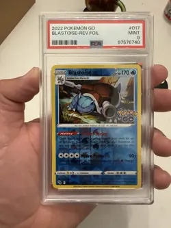 Blastoise Holo Rare #017 PSA 9 SWSH 2022 Pokemon GO - Image 1