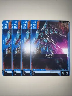 GD01-018 ReZEL X4 Playset Gundam Card Game TCG CCG English - Image 1