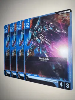 GD01-018 ReZEL X4 Playset Gundam Card Game TCG CCG English - Image 3