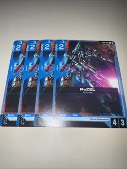 GD01-018 ReZEL X4 Playset Gundam Card Game TCG CCG English - Image 4