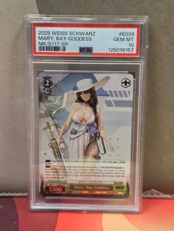 2025 WEISS SCHWARZ GODDESS OF VICTORY: NIKKE #039 MARY: BAY GODDESS PSA 10 - Image 1