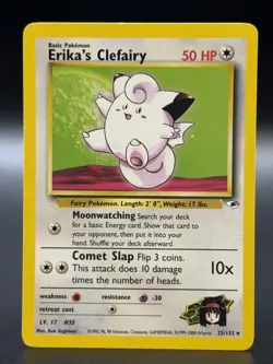 Erika's Clefairy Non Holo Rare 25/132 Gym Heroes Unlimited Pokemon TCG - NM - Image 1