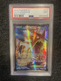 2016 Pokemon XY Breakpoint Gyarados EX #114/122 PSA Mint 9 - Image 1