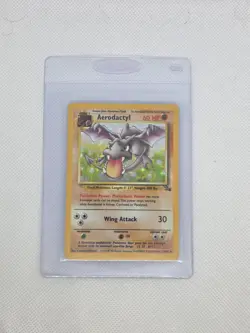 Pokemon TCG Aerodactyl Fossil 1/62 Holo Unlimited Holo Rare - MP - Scratch - Image 2