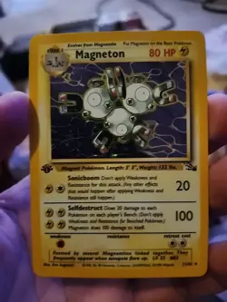 Magneton 11/62 Fossil Holo 1st Edition Pokemon TCG - Image 1